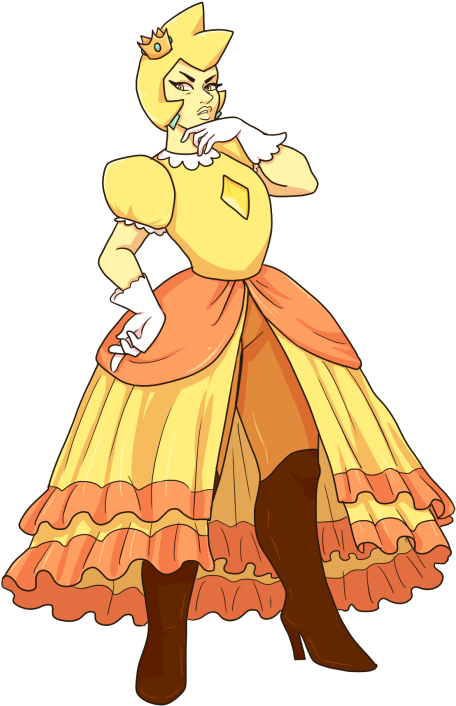 Diamonds From Steven Universe Dressed As The Princesses - Orange Diamond Steven Universe (500x726), Png Download