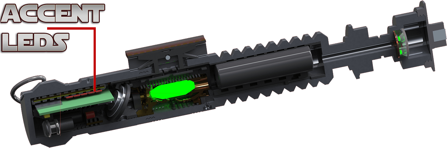 Enhance Your Lightsaber Building Experience - 3d Printed Lightsaber With Electronics (1500x500), Png Download