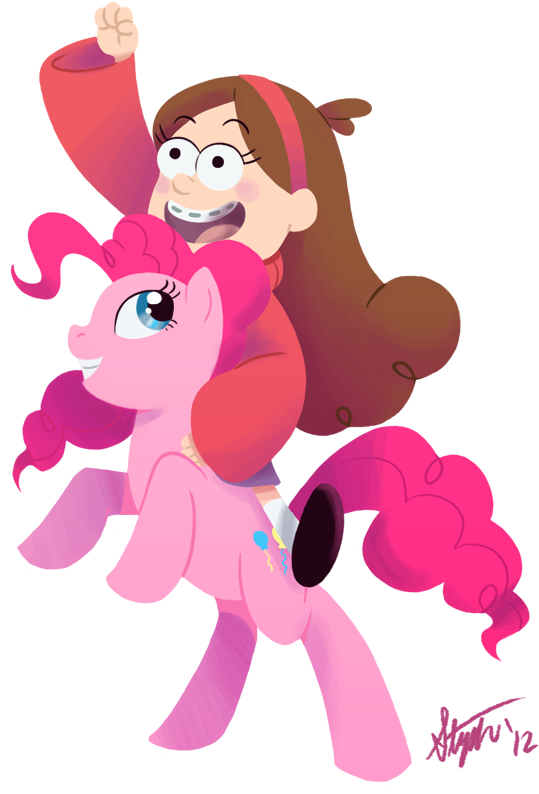 Artist Needed, Crossover, Gravity Falls, Humans Riding - Cartoon (653x941), Png Download