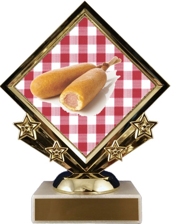 Diamond Star Corn Dogs Trophy - Trophy (600x787), Png Download