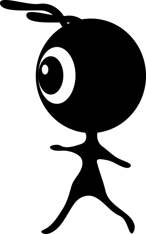 Youtube Silhouette Alien Drawing - Silhouette Alien (469x750), Png Download