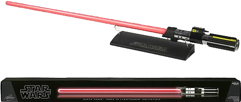 Darth Vader - Hasbro Star Wars Fx Darth Vader Lightsaber (511x255), Png Download