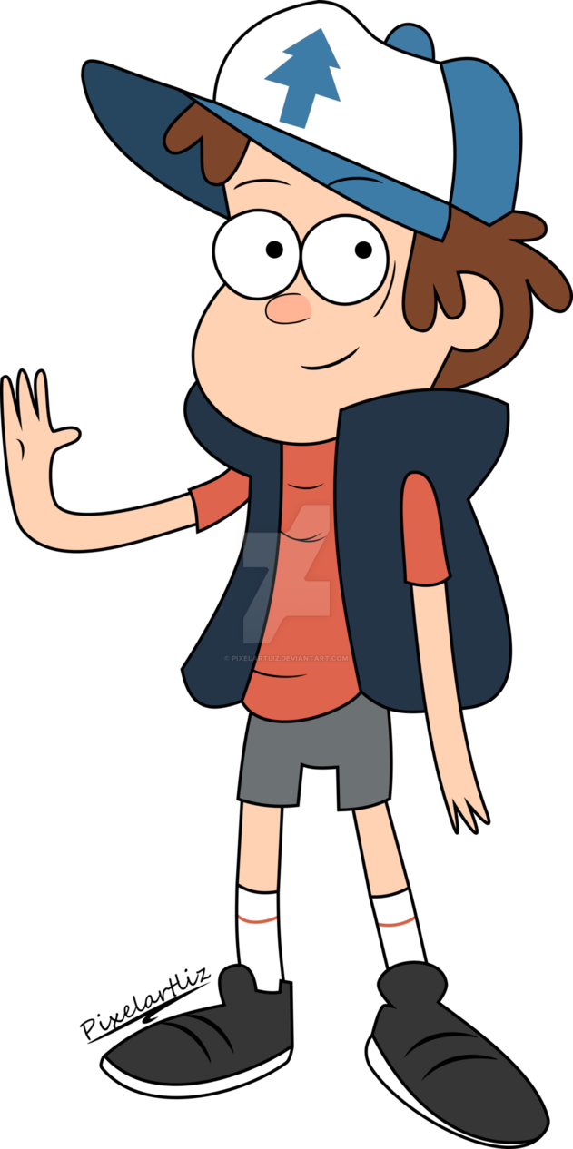 Dipper Pines Falls By Pixelartliz On Deviantart - Pixel Art Dipper (631x1266), Png Download