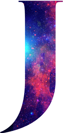Bleed Area May Not Be Visible - Letter J Background Galaxy (525x700), Png Download