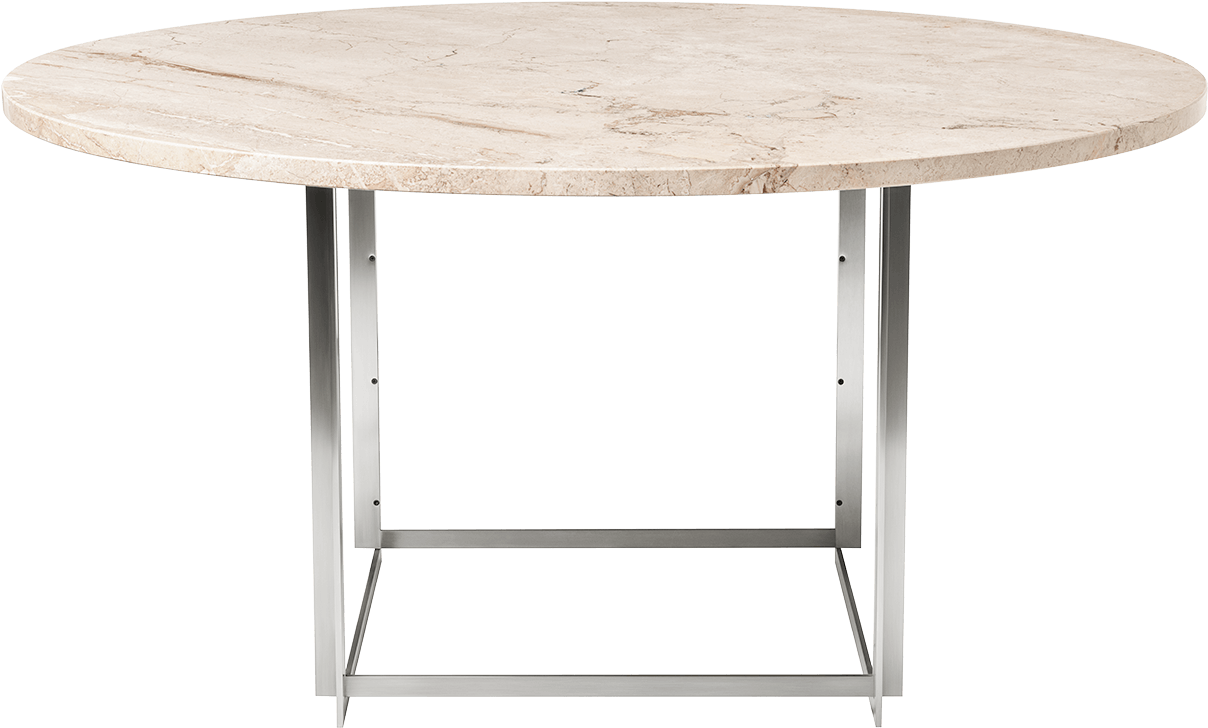 Poul Kjaerholm Table With Beige Marble Tabletop - Coffee Table (1600x1840), Png Download