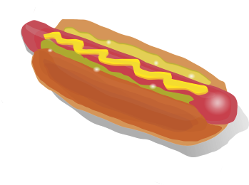 Dog6 - Hot Dog And Burger Clipart (448x272), Png Download