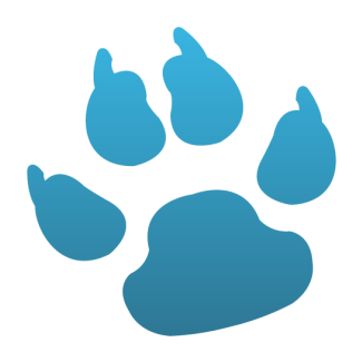 Dog Paw Print Image - Blue Dog Paw (350x350), Png Download