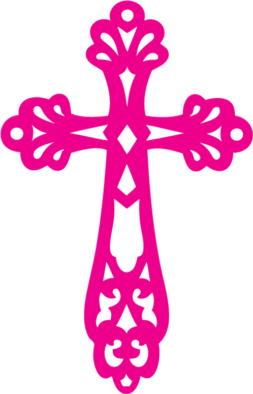 Christian Baptism Clip Art Cliparts Transprent Png - Pink Cross Clipart (600x800), Png Download