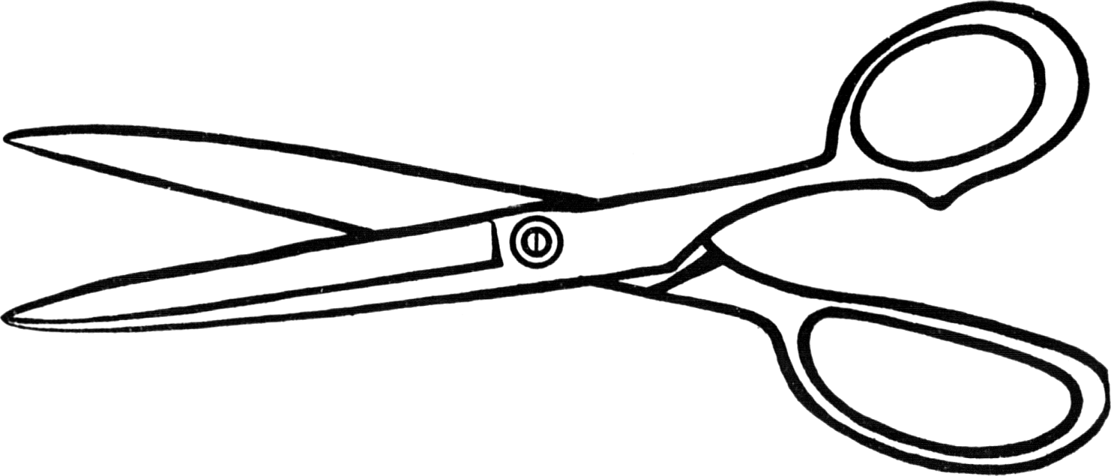 Royalty Free Stock Collection Of Free Cessor Salon - Scissor Clipart Black And White (1600x686), Png Download