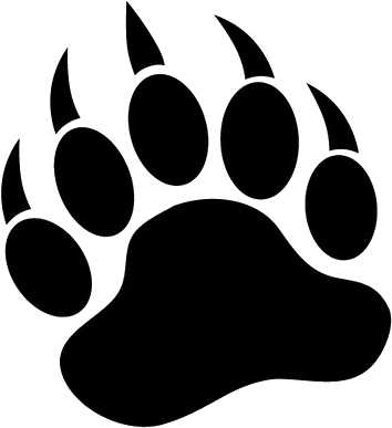 Bear Paw Print Png - Bear Paw Vector (400x400), Png Download