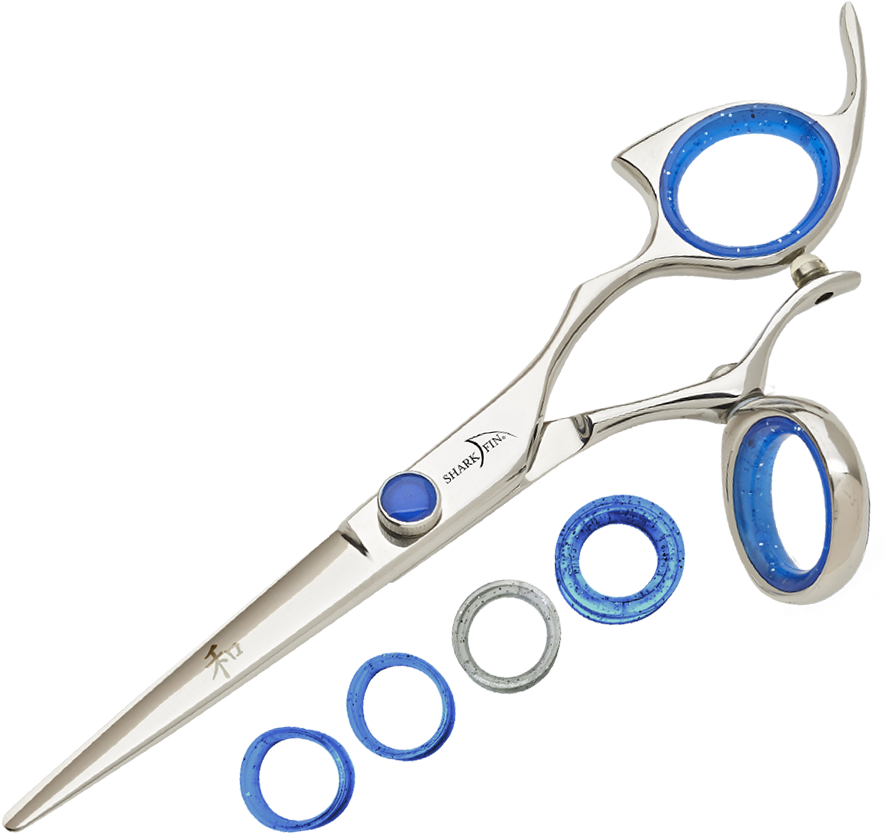 Right Hand Professional Swivel Stainless Cutting Shear - Shark Fin Professional Shear Scissor Pink 5.5 Inch (900x900), Png Download