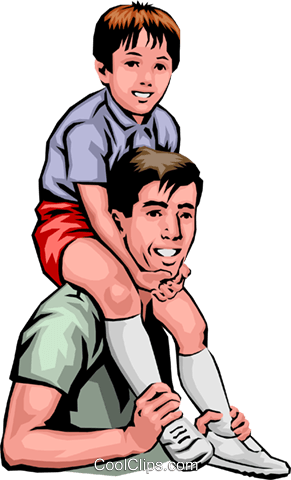 Father & Son Royalty Free Vector Clip Art Illustration - Clip Art Father Son (291x480), Png Download
