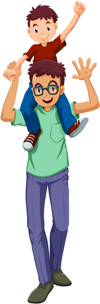 Father's Day - Daddy And Son Png (359x1024), Png Download