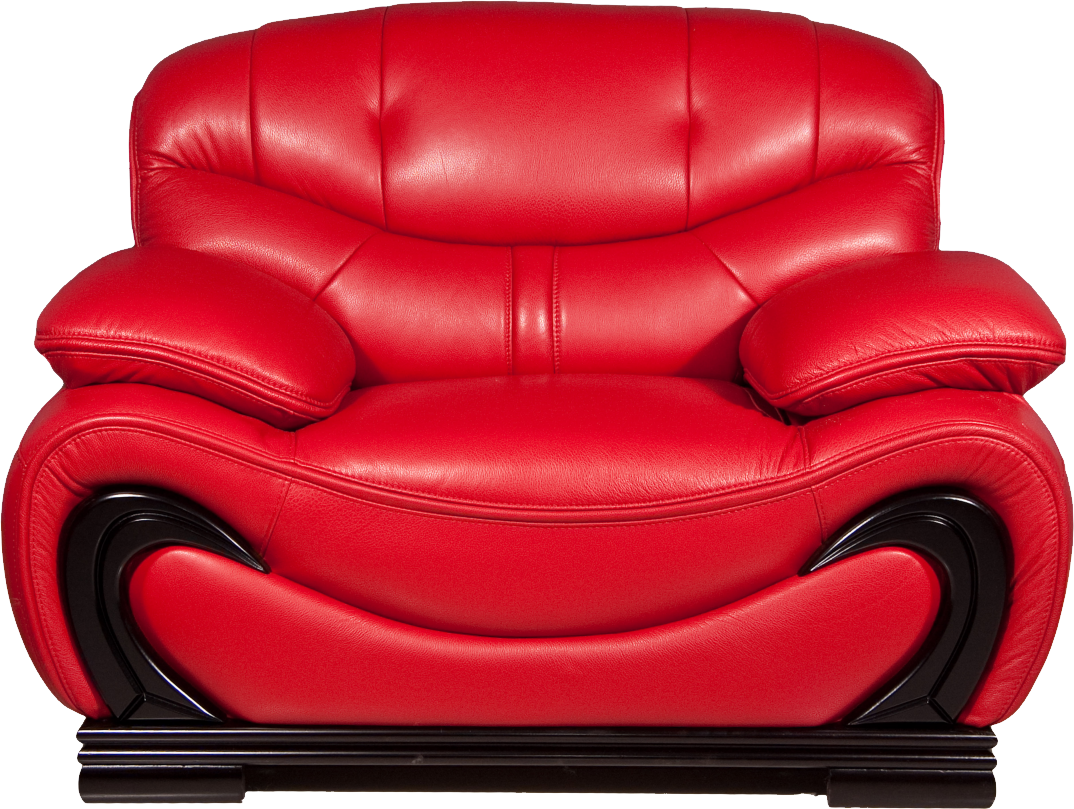 Red Armchair Png Image - Chair Png For Photoshop (1074x809), Png Download