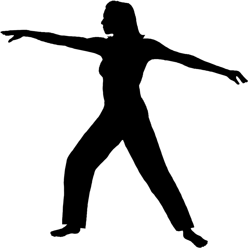 Female Silhouette - Working Out Silhouette Png (886x881), Png Download