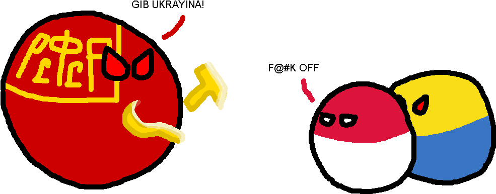 Polish-soviet War - Russian Civil War Polandball (1048x470), Png Download