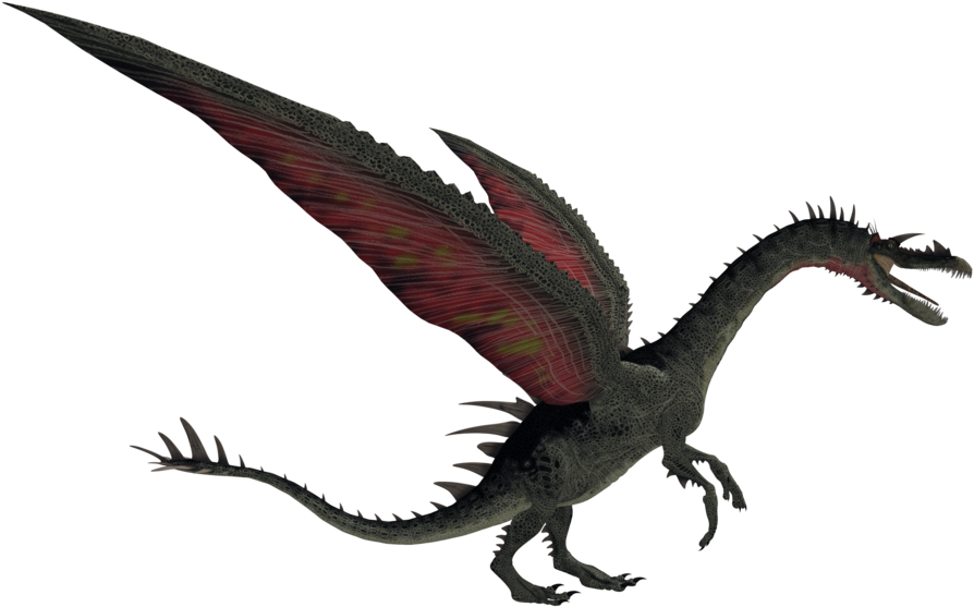 Flying Dragon Png - Transparent Skyrim Dragon Png (900x565), Png Download