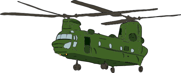 Army Chopper Chinook Clip Art At Clker - Ch47 Clip Art (600x242), Png Download