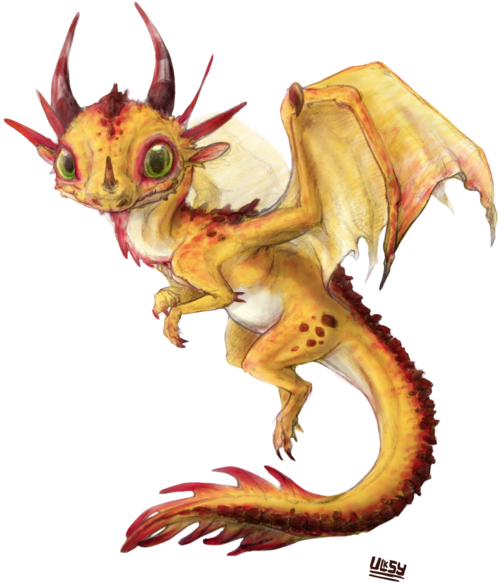 Baby Dragon Flying By Ulksy On Deviantart Baby Dragon - Angry Flying Baby Dragon (600x849), Png Download