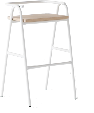 Half Hurdle Barstool - Bar Stool (436x550), Png Download