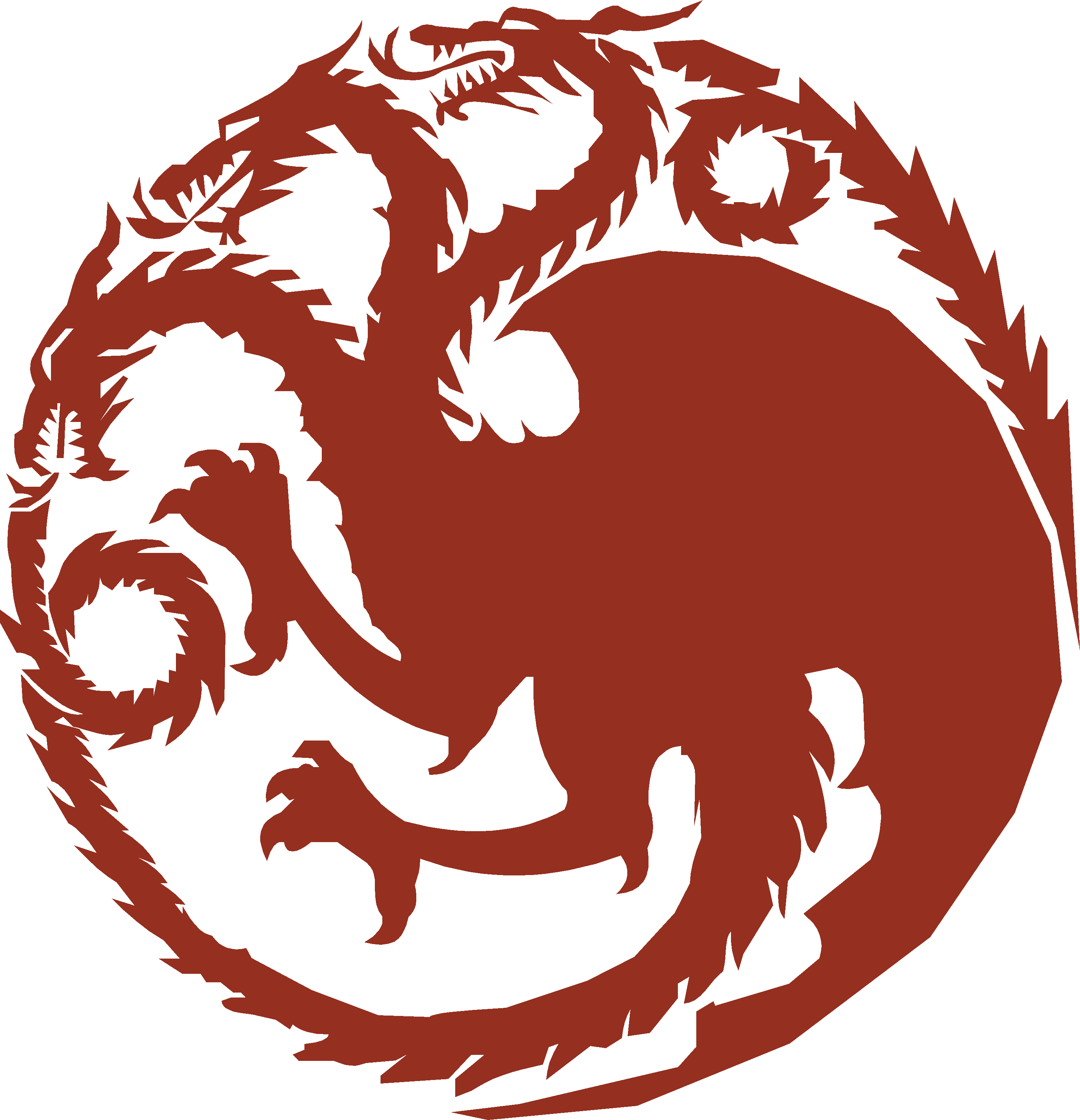 Game Of Thrones Clip Art - House Targaryen Sigil (3051x3164), Png Download