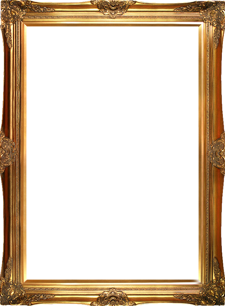 Victorian Gold Frame - Square Picture Frame Png (734x1000), Png Download
