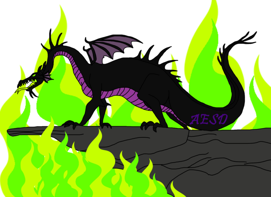 Download Maleficent Dragon Silhouette Clipart Dragon - Dragon Sleeping Beauty Png (900x657), Png Download