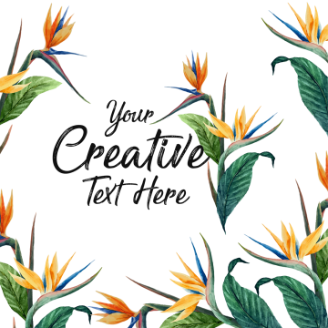 Vintage Flower Frame Background With Typography Text, - Flower (360x360), Png Download