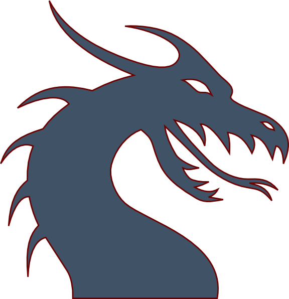 Blue Dragon Clip Art - Dragon Clip Art Blue (576x596), Png Download