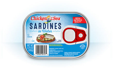 Sardines In Water - Chicken Of The Sea Smoked Oysters In Oil - 3.75 Oz. (467x282), Png Download