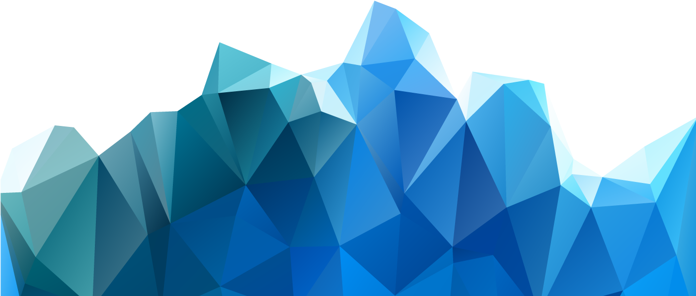 Perfil De Montañas Poligonal - Triangle (1400x608), Png Download