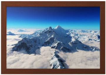 Póster Enmarcado Majestic Fondo Montañas Cubiertas - Sneeuw Bergen Achtergrond (400x400), Png Download