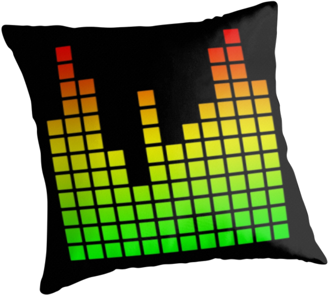 Audio Spectrum Bars By Vandarque - Throw Pillow (875x875), Png Download