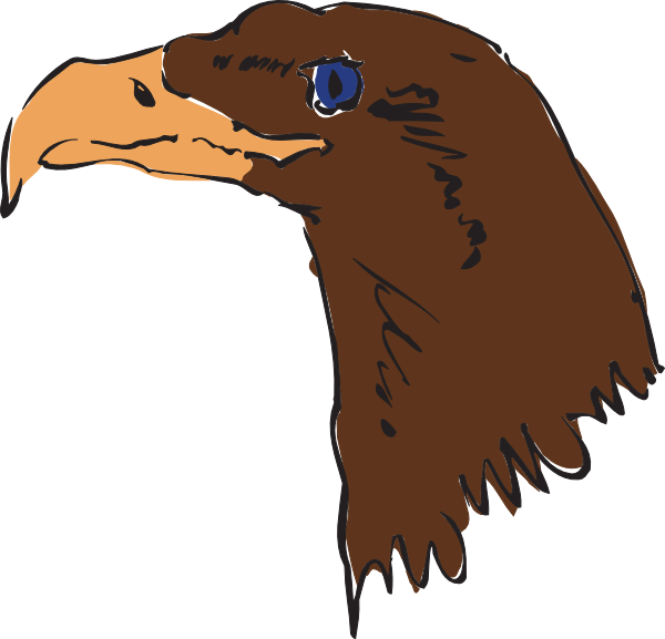 Brown Eagle Head Art Svg Clip Arts 600 X 577 Px (600x577), Png Download