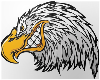 Mascot Head Of An Eagle Cartoon Vector Illustration - Vector Eagle Head (400x400), Png Download