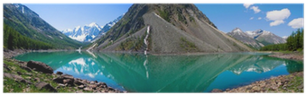 Póster Lago De Montaña Panorama En El Fondo Con La - Lake (400x400), Png Download