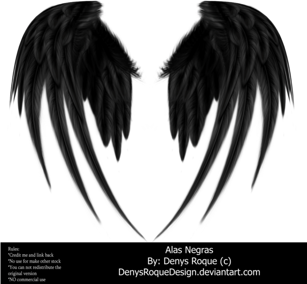 Alas Negras By Denysroquedesign By Denysroquedesign - Wallpaper (600x564), Png Download