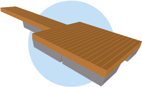 Plastic Pontoon Dock 2 Muoviponttoni - Illustration (579x421), Png Download