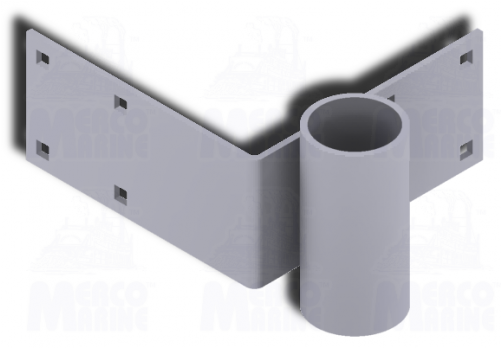 Wood Dock Outside Corner 3" Pipe Holder - Wood (500x500), Png Download