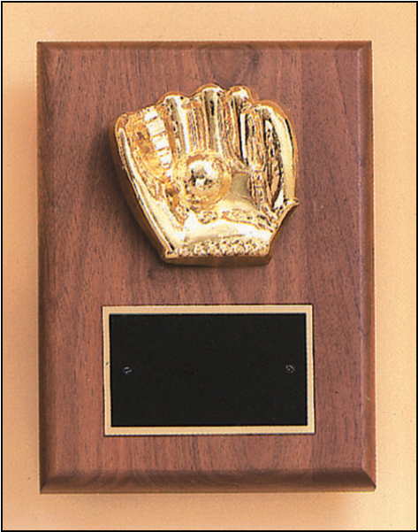 Walnut Plaque With Goldtone Casting (6"x8") Quantity(1) (600x600), Png Download