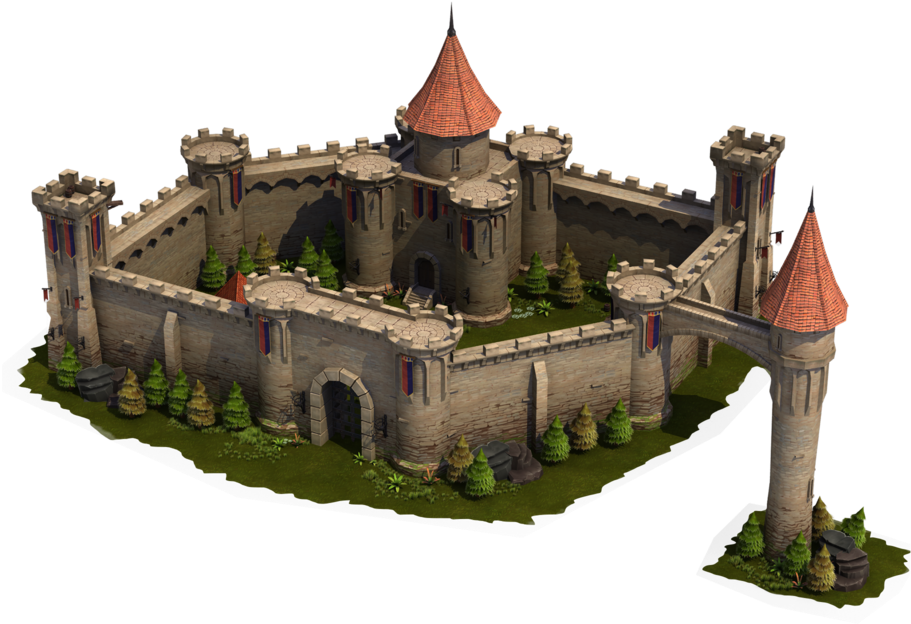 Get Started On Building Your Own Medieval Kingdom Quickly - Medieval Castle Top Down (1024x1024), Png Download