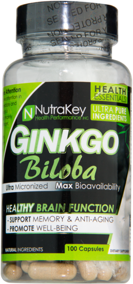 Ginkgo Biloba - Nutrakey Z Optima - 120 Capsules (600x600), Png Download