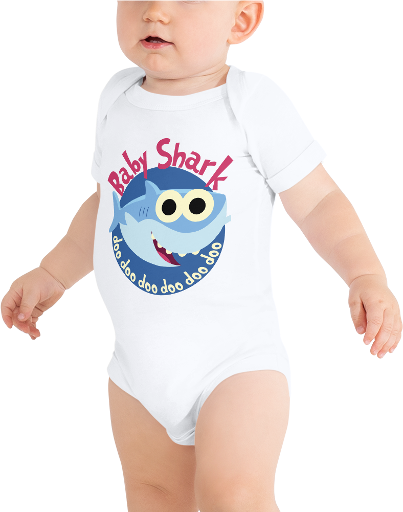 Load Image Into Gallery Viewer, Baby Shark Swim Away - Mockup Body Baby (1000x1000), Png Download