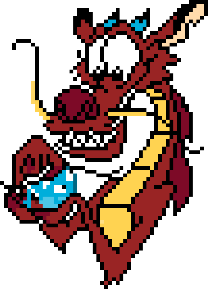 Mushu - Mushu Punto De Cruz (845x1170), Png Download