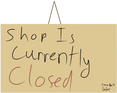Closed Sign Flaming Otaku - Calligraphy (600x480), Png Download
