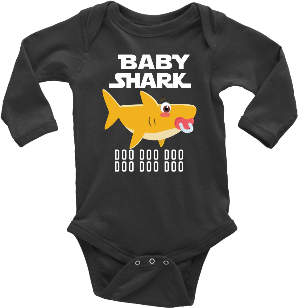 Official Vnsupertramp Baby Shark Long Sleeve Baby Bodysuit - Allthisgraceboutique Hello Fall - Hello Fall Shirt (1024x1024), Png Download