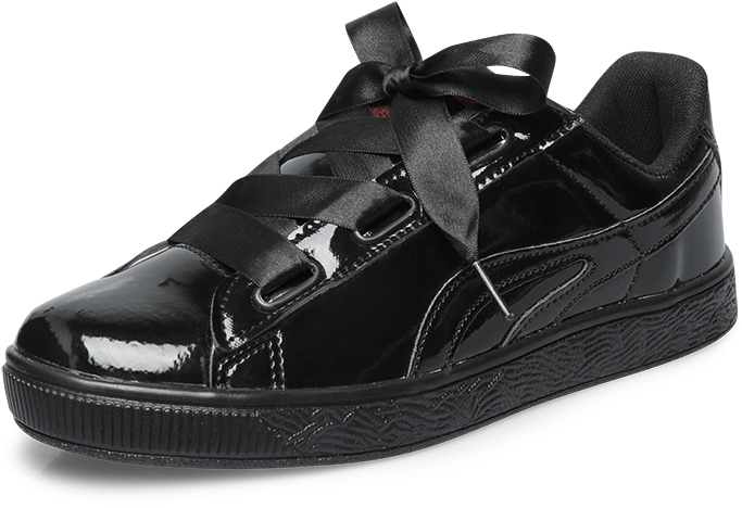Tenis De Charol Con Agujeta De Listón - Puma Fenty Siyah Ayakkabı (800x800), Png Download