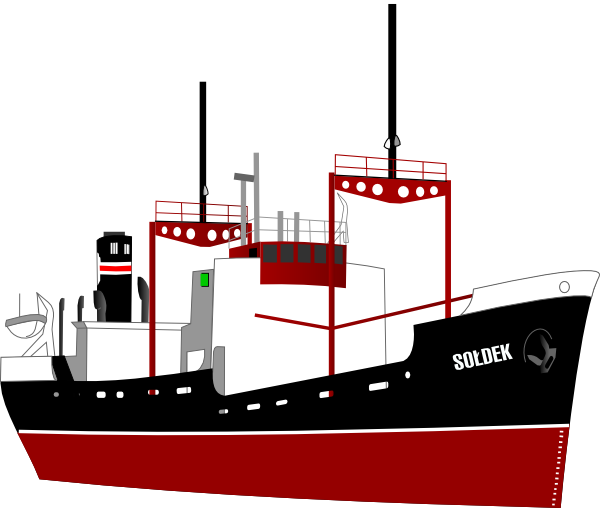 Ship Clip Art Vector Ship Graphics Image - Cargo Ship Clipart (600x508), Png Download