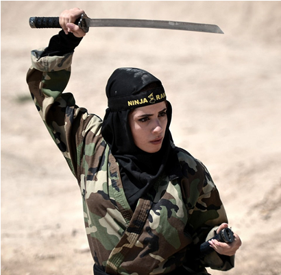 Ninjutsu Instructor Fatima Muamer Had Previously Said - Iranian Women Soldiers (550x400), Png Download