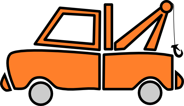 Cartoon Tow Truck - Tow Truck Clipart (600x346), Png Download